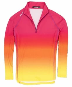 Polo Ralph Lauren RLX Ralph Lauren Printed Airflow Jersey Sunset Ombre Womens Golf 1/4 Zip