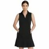 Polo Ralph Lauren RLX Ralph Lauren V-Neck Eyelet Knit Polo Black Womens Golf Dress -Wedges Sales 21978 POLOBLACK
