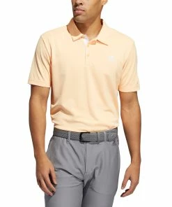 Adidas Golf Adidas Advantage Novelty Heathered Mens Golf Polo -Wedges Sales 22000 ACIDORANGEMEL