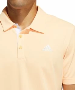 Adidas Golf Adidas Advantage Novelty Heathered Mens Golf Polo -Wedges Sales 22000 ACIDORANGEMEL 1