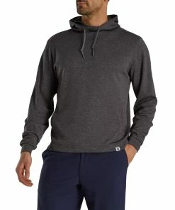 FootJoy Lightweight Heather Charcoal Mens Golf Hoodie