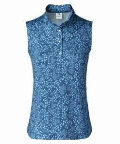 Daily Sports Coral Blue Womens Sleeveless Golf Polo