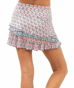 Lucky In Love Diamond Pleated Tier Shocking Pink 15.75in Womens Golf Skort -Wedges Sales 22873 SHOCKNGPNK645 2 970217ac 17ab 47de 84bc 309b2749d103