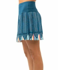 Lucky In Love Borderline Pleated Indigo 17.25in Womens Golf Skort -Wedges Sales 22874 INDIGO402 1 4c6540bd e0ad 40e3 a653 b4fb756d0391