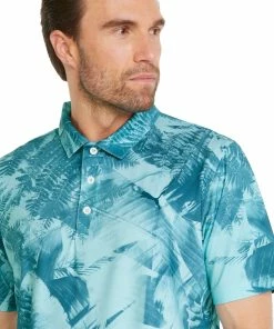 PUMA Golf Puma MATTR Palm Leaves Mens Golf Polo 7 PUMA Golf Puma MATTR Palm Leaves Mens Golf Polo -Wedges Sales 23295 ANGELBLUE02 2