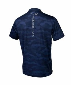 PUMA Golf Puma MATTR Volition Flanked Mens Golf Polo -Wedges Sales 23310 NAVYBLAZER03 1