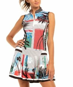 Lucky In Love Catalina Multi Womens Golf Dress