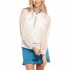 Lucky In Love Nothing But Net White Womens Long Sleeve Golf Pullover -Wedges Sales 23644 WHITE110