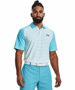 Under Armour Iso-Chill Mix Stripe Mens Golf Polo