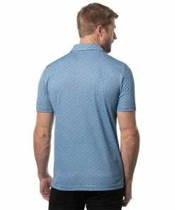 TravisMathew High Spirits Mens Golf Polo -Wedges Sales 24463 HTHRBLUE4HBE 2