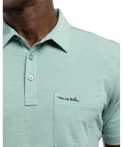 TravisMathew Off The Record Mens Golf Polo -Wedges Sales 24571 HTRBRGRN3HBG 2