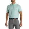 FootJoy Athletic Fit Deco Print Mint Mens Golf Polo -Wedges Sales 24686 MINTNAVY a985d754 291f 4f51 a233 5aff944a2043