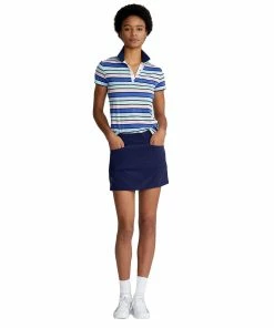 Polo Ralph Lauren RLX Ralph Lauren Printed Airflow Jersey Liberty Blue Womens Golf Polo