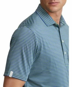 Polo Ralph Lauren RLX Ralph Lauren Lightweight Airflow Feed Stripe Green Mens Golf Polo -Wedges Sales 24926 OUTBKGREENLIB 2 8141e974 c889 41f4 8796 68853333a268
