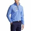 Polo Ralph Lauren RLX Ralph Lauren Camo Jacquard Island Blue Mens Golf 1/2 Zip -Wedges Sales 24960 HARBRBLUECAMO
