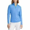 Polo Ralph Lauren RLX Ralph Lauren Airflow Harbor Island Blue Womens Golf 1/4 Zip -Wedges Sales 24986 BLUECABOGREEN