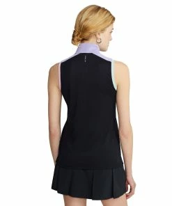 Polo Ralph Lauren RLX Ralph Lauren Tri-Colored Airtech Pique Blk Multi Womens Sleeveless Golf Polo 7 Polo Ralph Lauren RLX Ralph Lauren Tri-Colored Airtech Pique Blk Multi Womens Sleeveless Golf Polo -Wedges Sales 24993 POLOBLKMULTI 2
