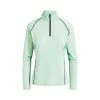 Polo Ralph Lauren RLX Ralph Lauren Airflow April Green Womens Longsleeve Golf 1/4 Zip -Wedges Sales 25005 APRILGREENBLK