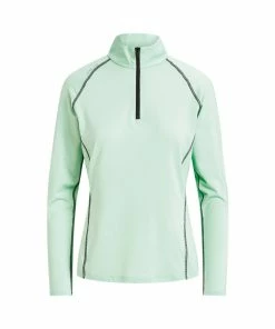 Polo Ralph Lauren RLX Ralph Lauren Airflow April Green Womens Longsleeve Golf 1/4 Zip