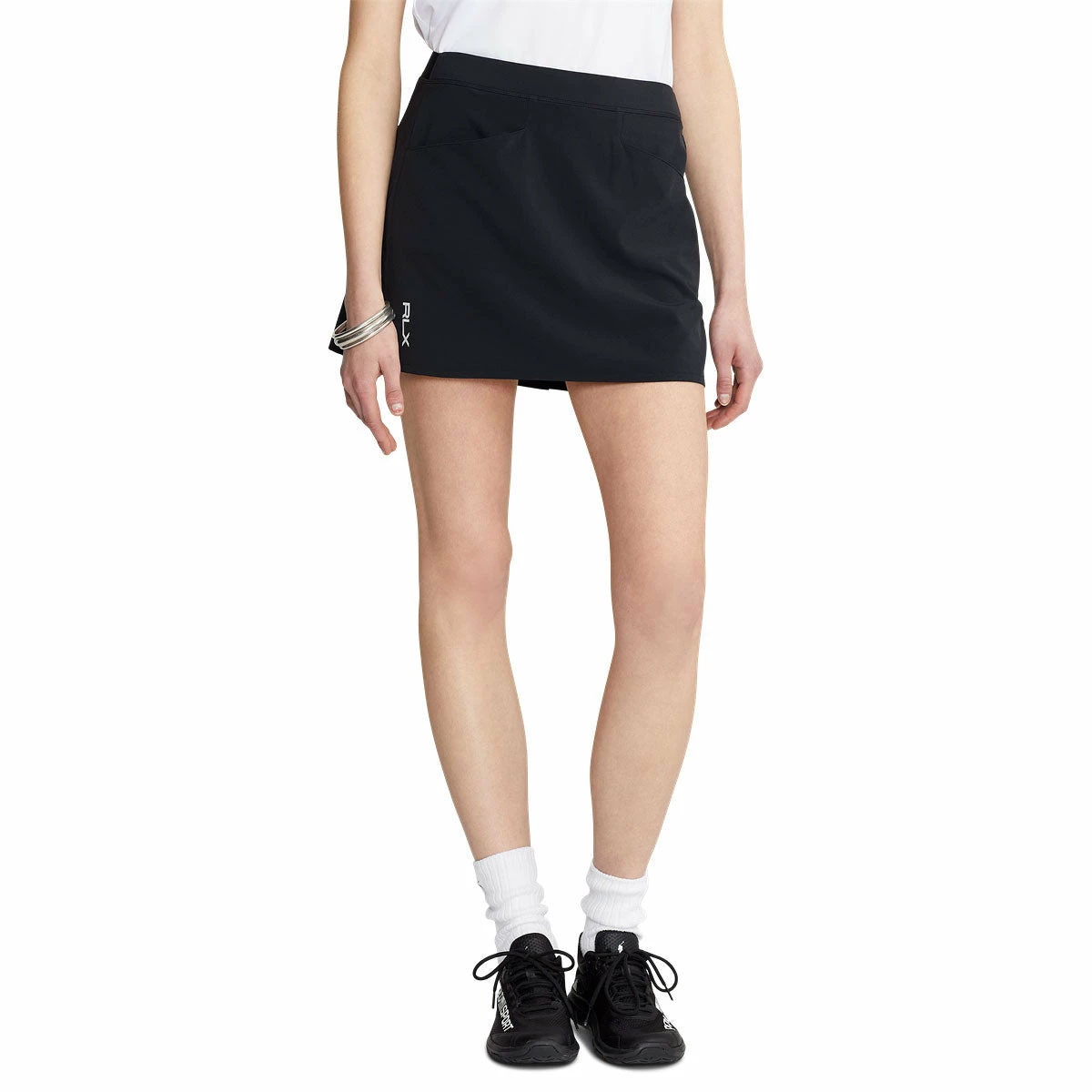 Polo Ralph Lauren RLX Ralph Lauren Back Pleated 15in Polo Black Womens Golf Skort 4 Polo Ralph Lauren RLX Ralph Lauren Back Pleated 15in Polo Black Womens Golf Skort - Image 2