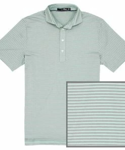 Polo Ralph Lauren RLX Ralph Lauren Lightweight Airflow Feed Stripe April Green Mens Golf Polo