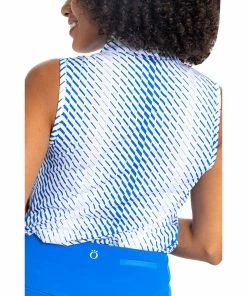 Kinona Keep It Covered Printed Womens Sleeveless Golf Polo -Wedges Sales 25158 TREADLGHT942 1