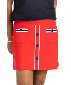 Kinona Long Strides 17.5in Womens Golf Skort -Wedges Sales 25188 CHERRYRED342
