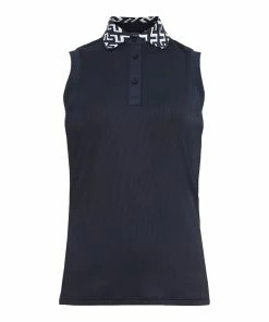 J.Lindeberg J. Lindeberg Lale Navy Womens Sleeveless Golf Polo