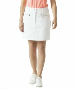 Daily Sports Glam White 18in Womens Golf Skort