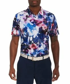 Robert Graham Rip Tide Knit Mens Golf Polo