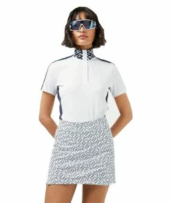 J.Lindeberg J. Lindeberg Pip White Womens Golf Polo