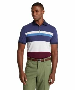 Polo Ralph Lauren RLX Ralph Lauren Performance Pique Rich Ruby Multi Mens Golf Polo