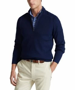 Polo Ralph Lauren RLX Ralph Lauren Thermocool Windblocked French Navy Mens 1/2 Zip Golf Sweater