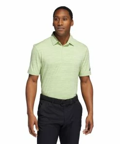 Adidas Golf Adidas Space-Dyed Striped Mens Golf Polo -Wedges Sales 26926 PULSELIMEINDI