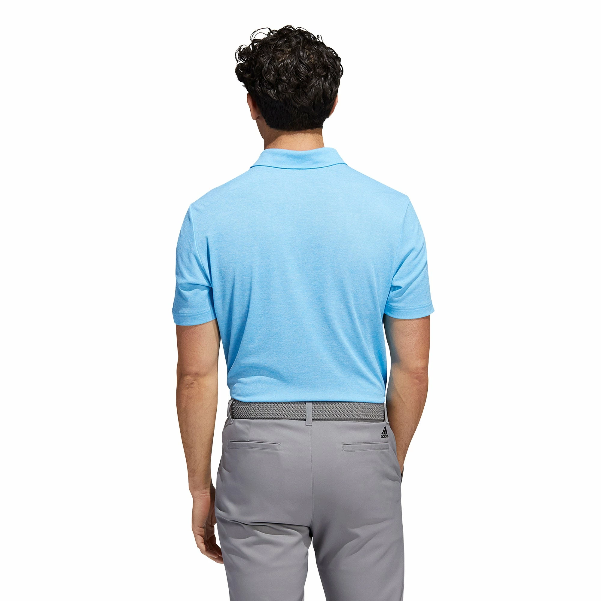 Adidas Golf Adidas Heather HEAT.RDY Blue Rush Mens Golf Polo 4 Adidas Golf Adidas Heather HEAT.RDY Blue Rush Mens Golf Polo - Image 2