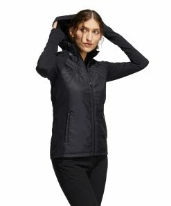 Adidas Golf Adidas Hybrid Quilted Black Womens Golf Jacket -Wedges Sales 26946 BLACK 2