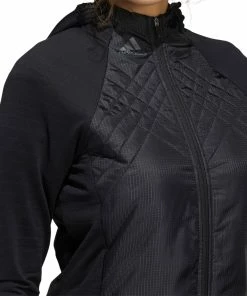 Adidas Golf Adidas Hybrid Quilted Black Womens Golf Jacket -Wedges Sales 26946 BLACK 3