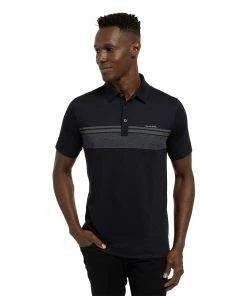 TravisMathew Signal Black Mens Golf Polo