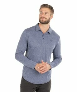 TravisMathew Wilderness Mens Long Sleeve Golf Polo