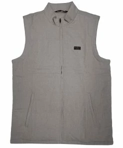 TravisMathew Interlude Heather Sleet Mens Golf Puffer Vest