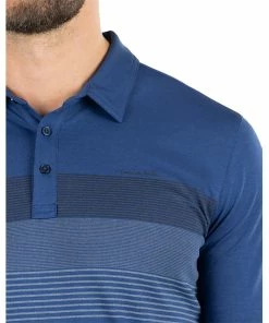 TravisMathew Late Checkout Estate Blue Mens Golf Polo -Wedges Sales 30737 ESTATEBLU4EBL 2