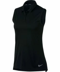 Nike Golf Nike Dri Fit Solid Womens Sleeveless Golf Polo