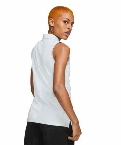 Nike Golf Nike Dri Fit Solid Womens Sleeveless Golf Polo -Wedges Sales 884873 043PUREPLAT 1