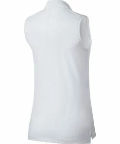 Nike Golf Nike Dri Fit Solid Womens Sleeveless Golf Polo -Wedges Sales 884873 100WHITE 1