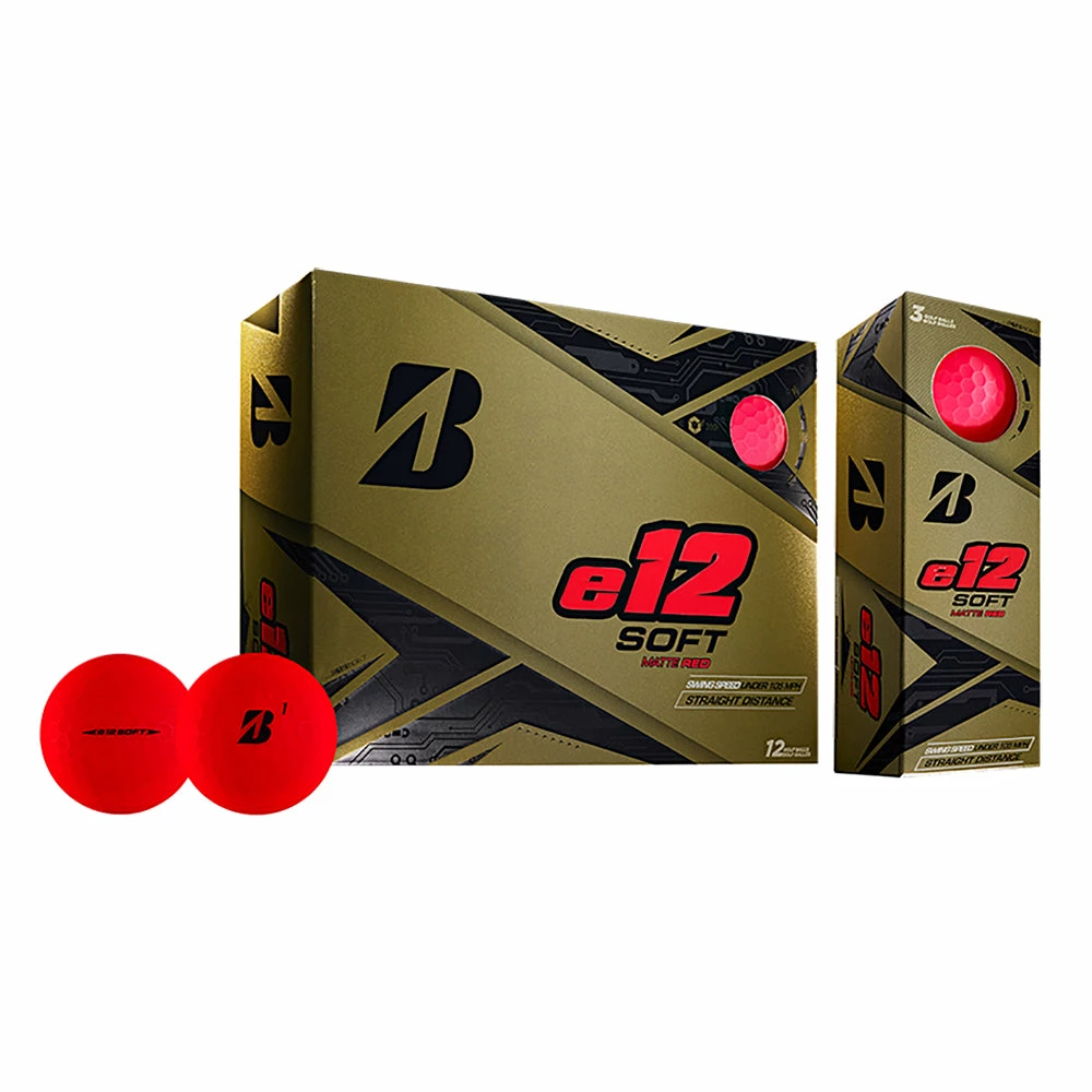 Bridgestone E12 SOFT Red Golf Balls - Dozen 3 Bridgestone E12 SOFT Red Golf Balls - Dozen