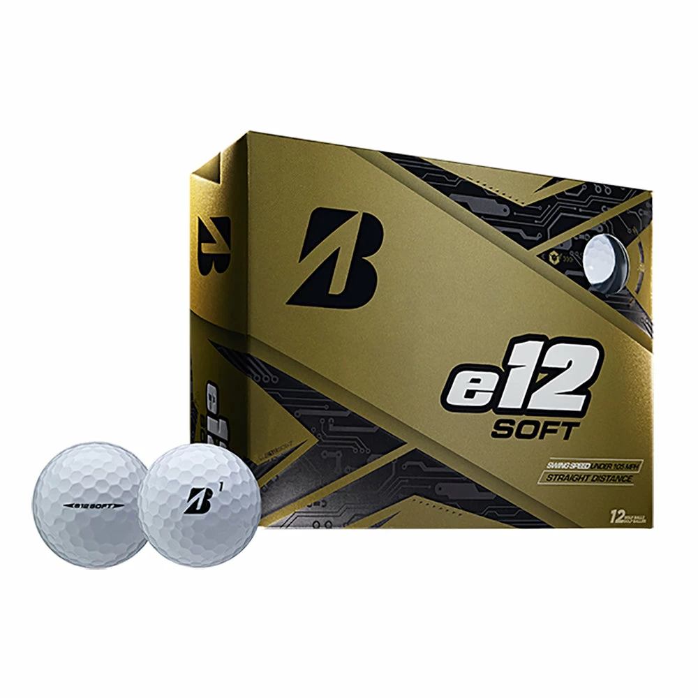 Bridgestone E12 Soft White Golf Balls - Dozen 3 Bridgestone E12 Soft White Golf Balls - Dozen
