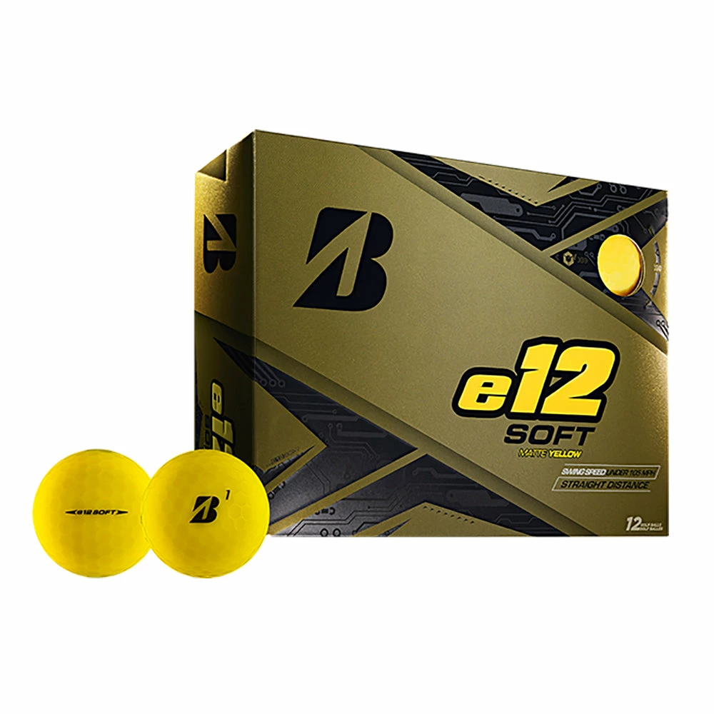 Bridgestone E12 SOFT Matte Yellow Golf Balls - Dozen 3 Bridgestone E12 SOFT Matte Yellow Golf Balls - Dozen