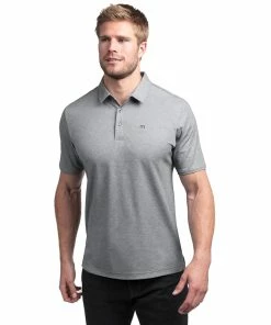TravisMathew Classy Mens Golf Polo 28 TravisMathew Classy Mens Golf Polo -Wedges Sales CLASSY HEATHERGREY