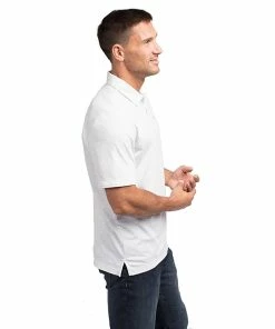 TravisMathew Classy Mens Golf Polo 30 TravisMathew Classy Mens Golf Polo -Wedges Sales CLASSY HEATHERWHITE 1
