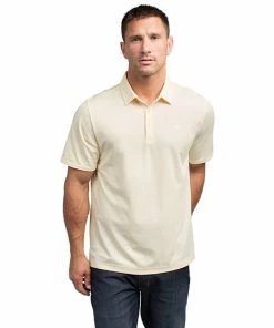 TravisMathew Classy Mens Golf Polo 44 TravisMathew Classy Mens Golf Polo -Wedges Sales CLASSY HTHPALEBANANA